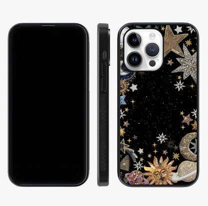 Galactic Jewel Stars Glass Case displayed upright for full design visibility and premium finish.