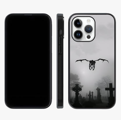 Graveyard Shadow Descent Glass Case displayed upright for full design visibility and premium finish.