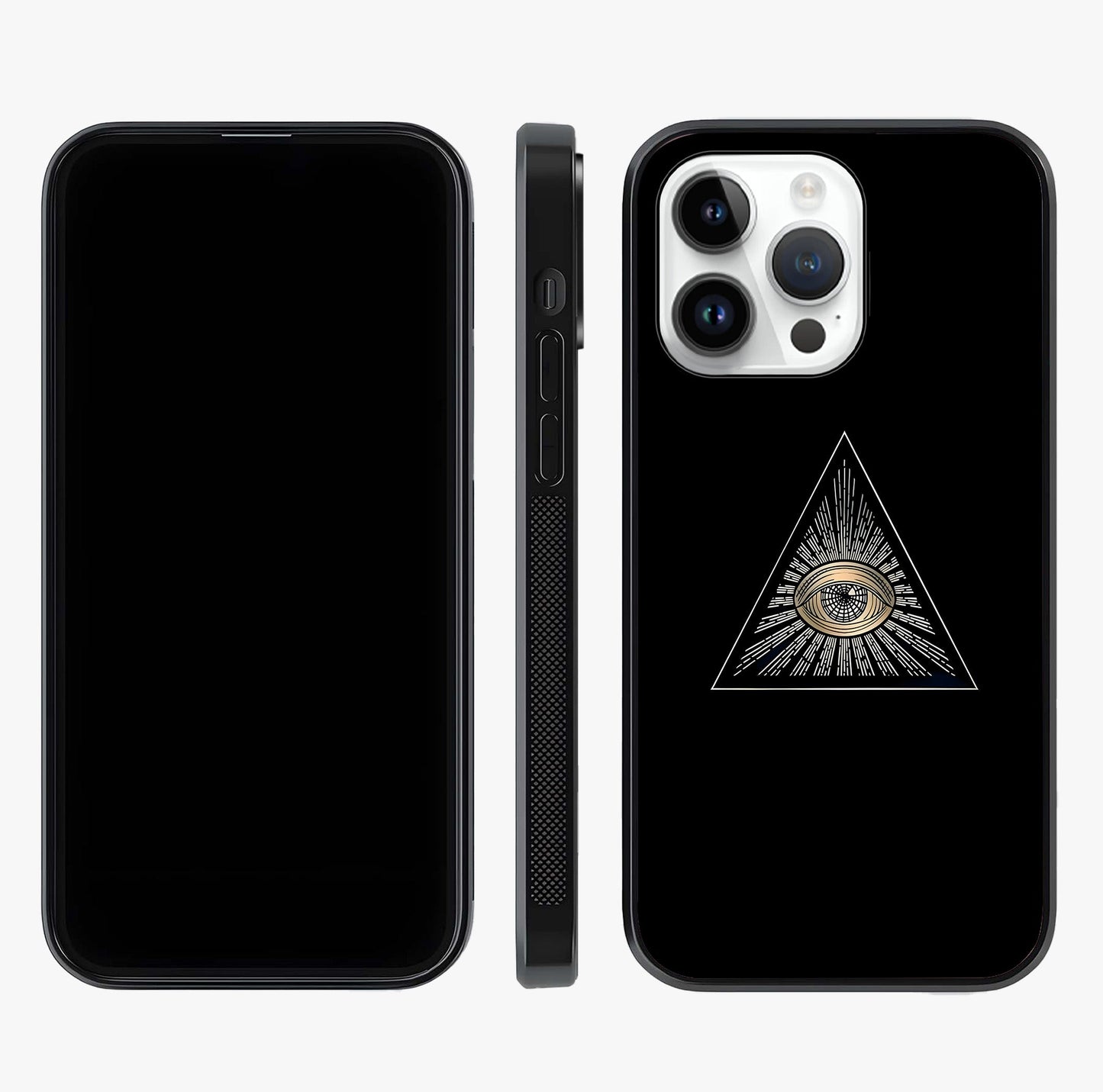 Illuminati Evil Glass Case displayed upright for full design visibility and premium finish.