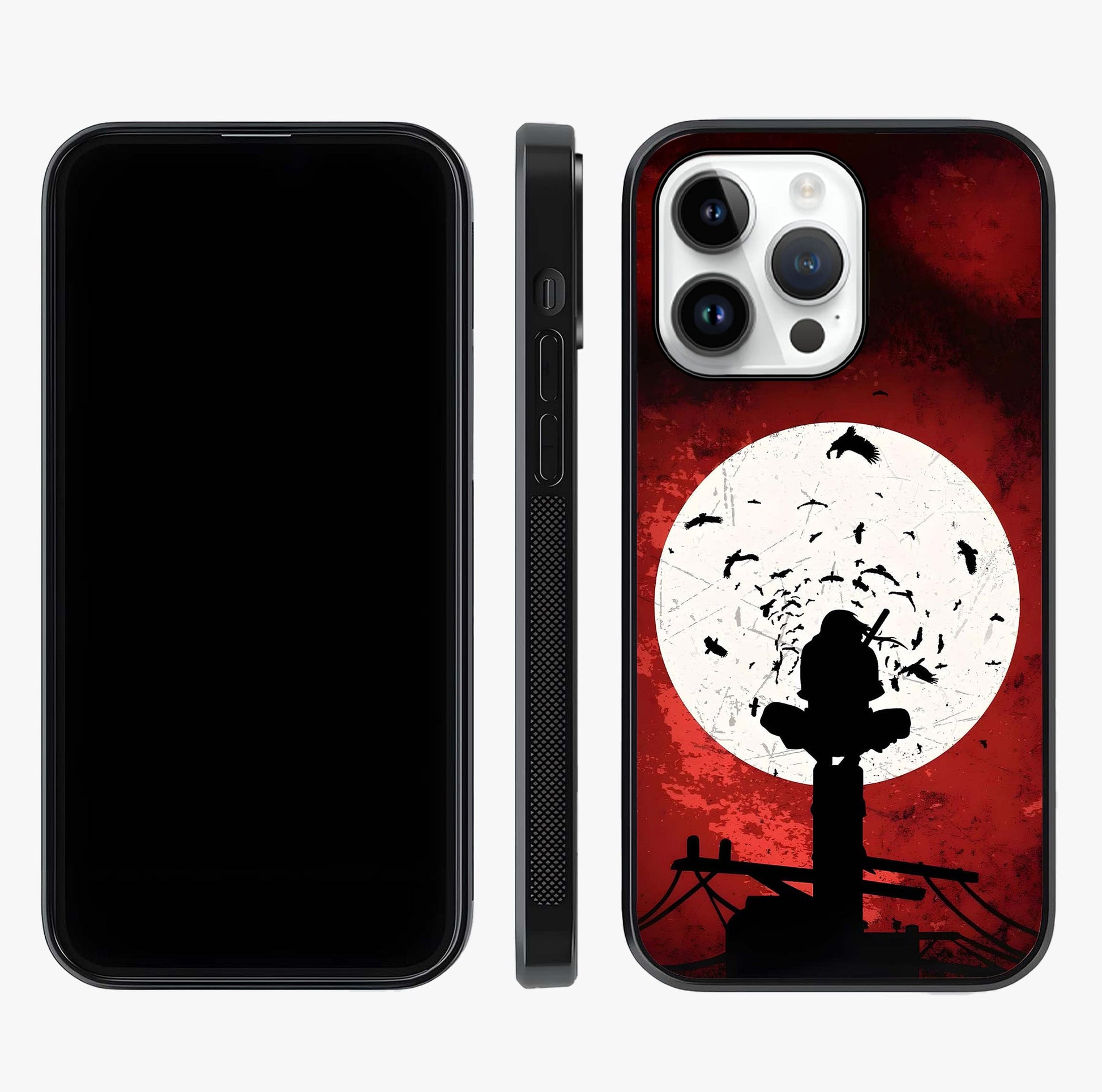 Itachi Limited Edition Naruto Anime Glass Case displayed upright for full design visibility and premium finish.