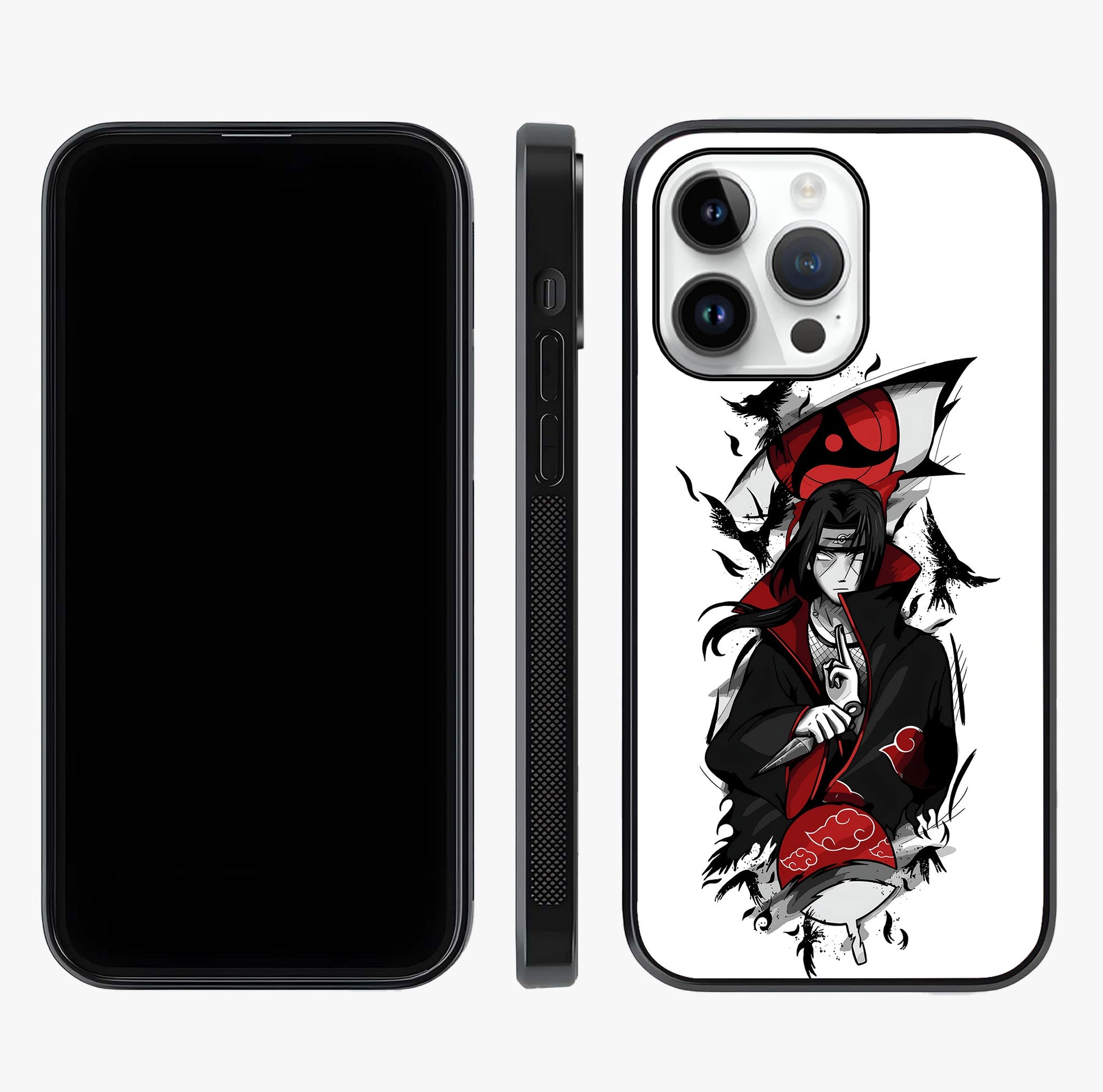 Itachi Sharingan Glass Case displayed upright for full design visibility and premium finish.