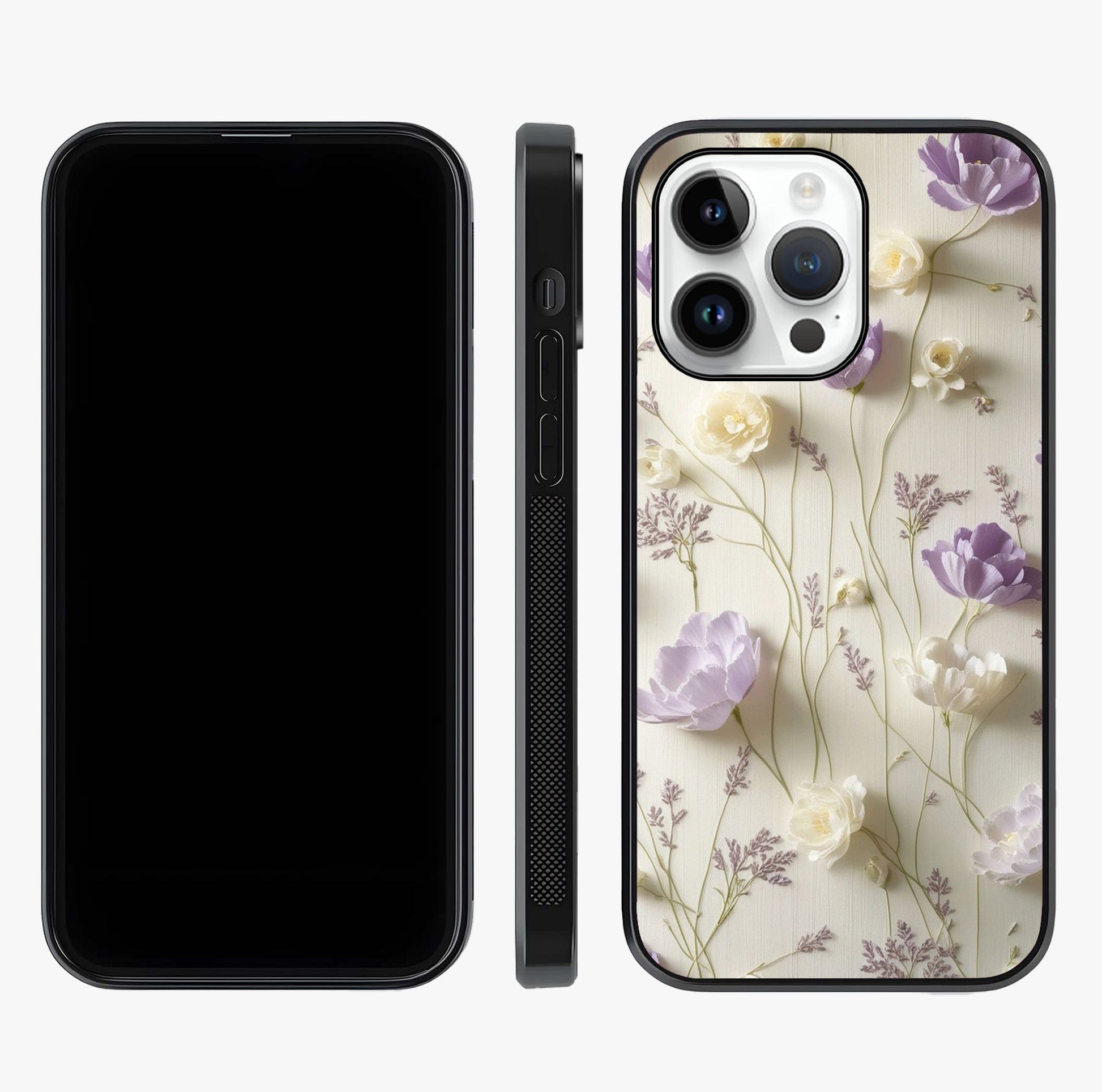 Lilac Breeze Harmony Glass Case displayed upright for full design visibility and premium finish.