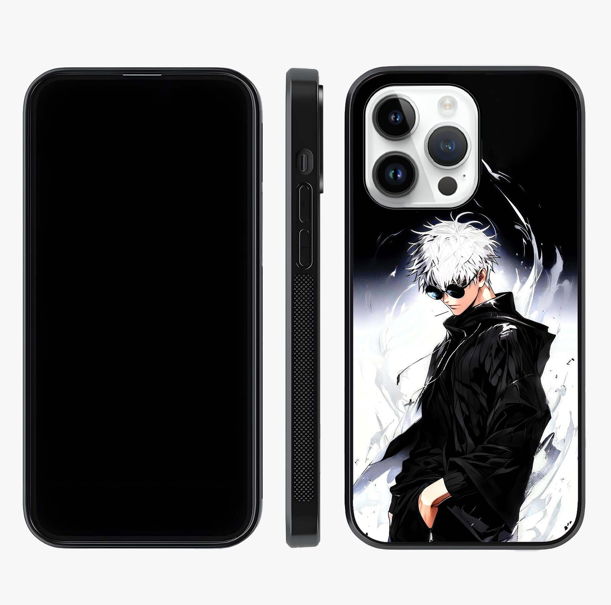 Limitless Shadow King Glass Case displayed upright for full design visibility and premium finish.