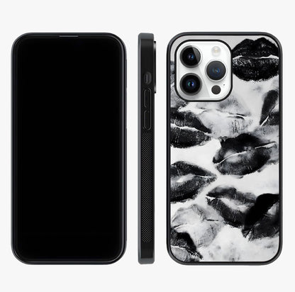 Midnight Kiss Marks Glass Case displayed upright for full design visibility and premium finish.