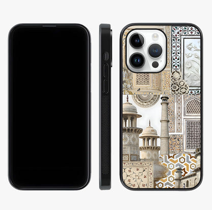 Mughal Marble Legacy Glass Case displayed upright for full design visibility and premium finish.