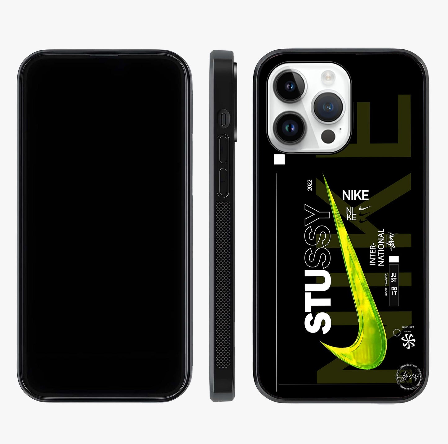 Neon Street Edition Glass Case displayed upright for full design visibility and premium finish.