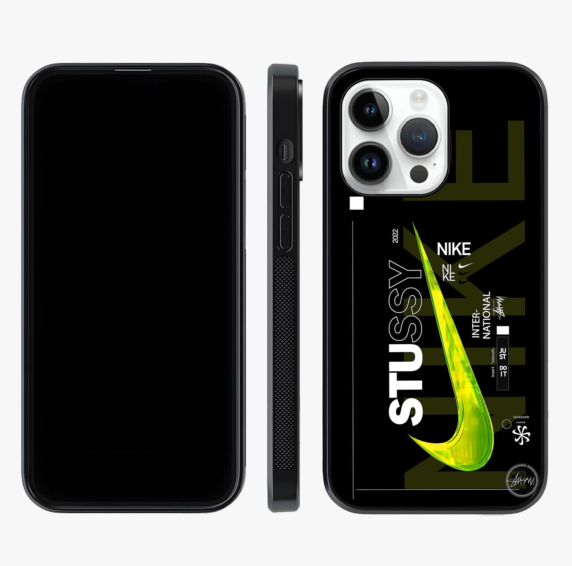 Neon Street Edition Glass Case displayed upright for full design visibility and premium finish.