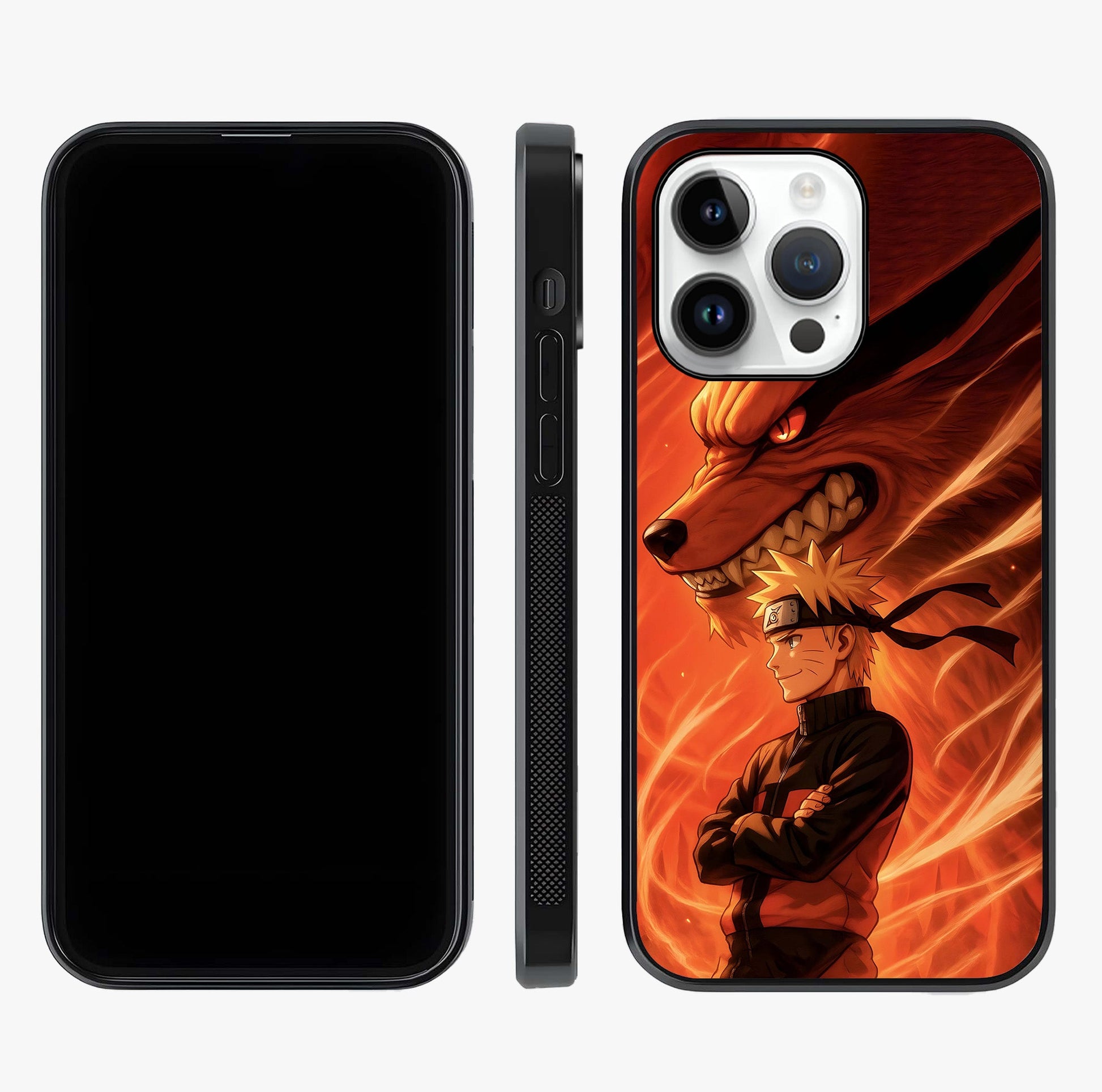 Nine Tails Legacy Glass Case displayed upright for full design visibility and premium finish.