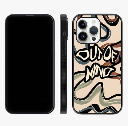 Out Of Mind Glass Case displayed upright for full design visibility and premium finish.