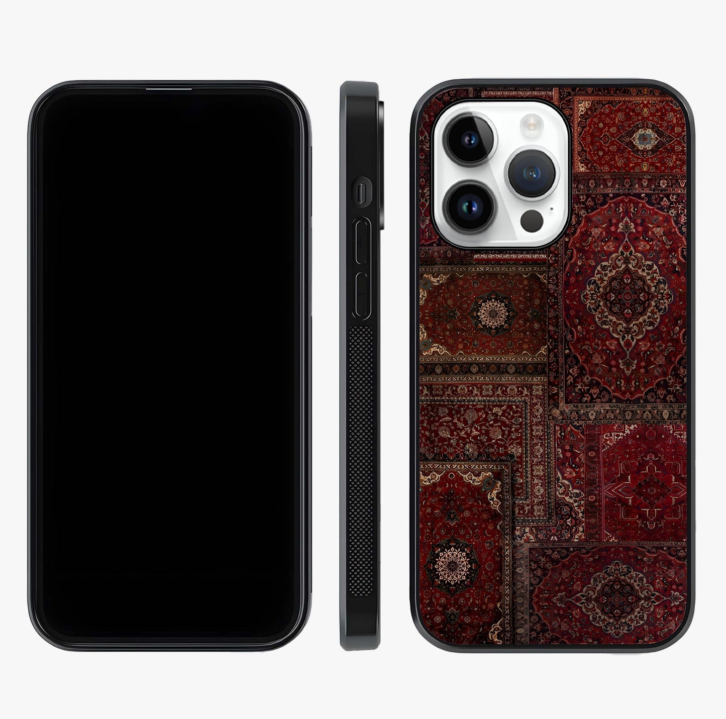 Persian Velvet Tale Glass Case displayed upright for full design visibility and premium finish.