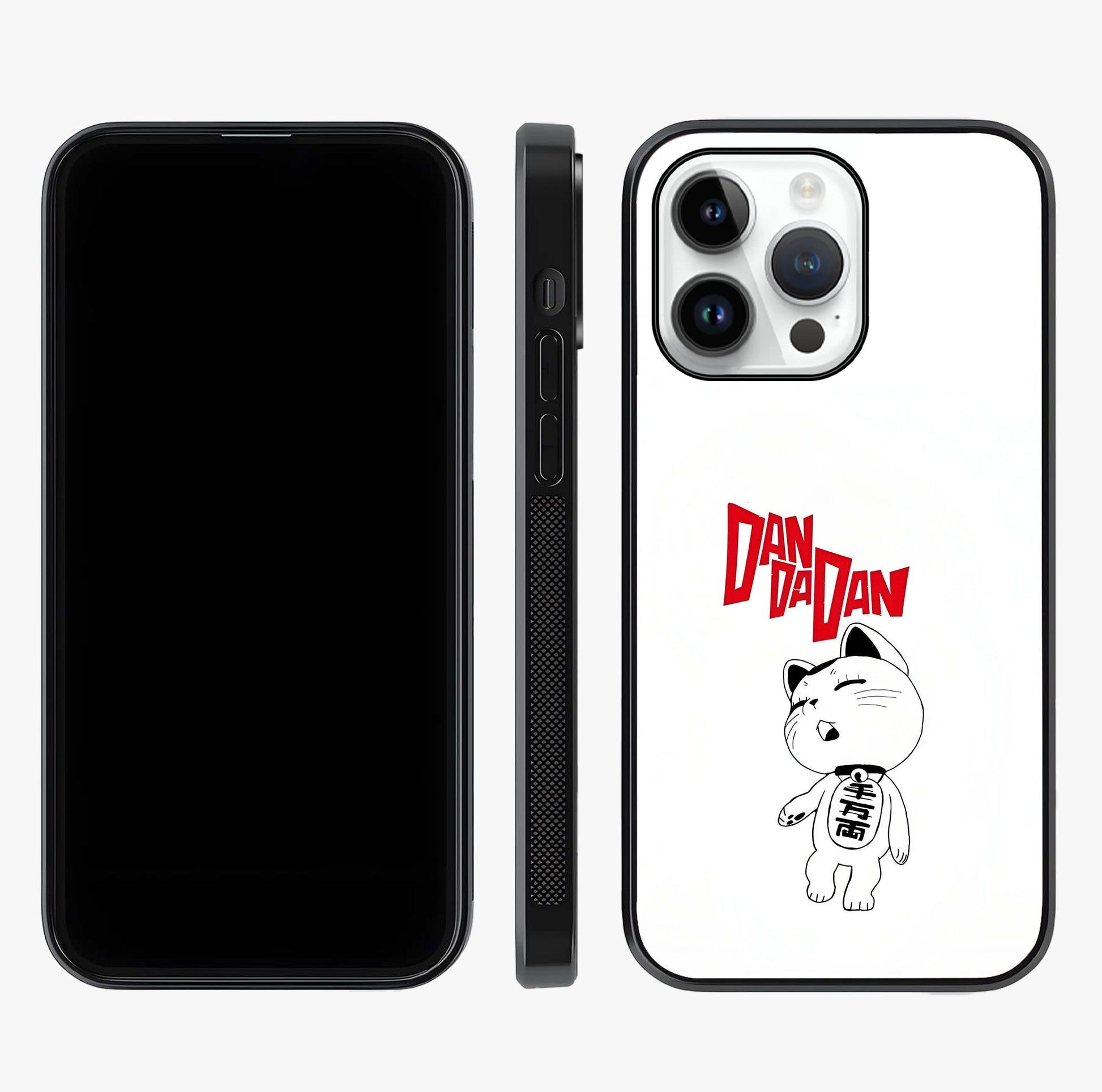 Playful Spirit Charm Glass Case displayed upright for full design visibility and premium finish.