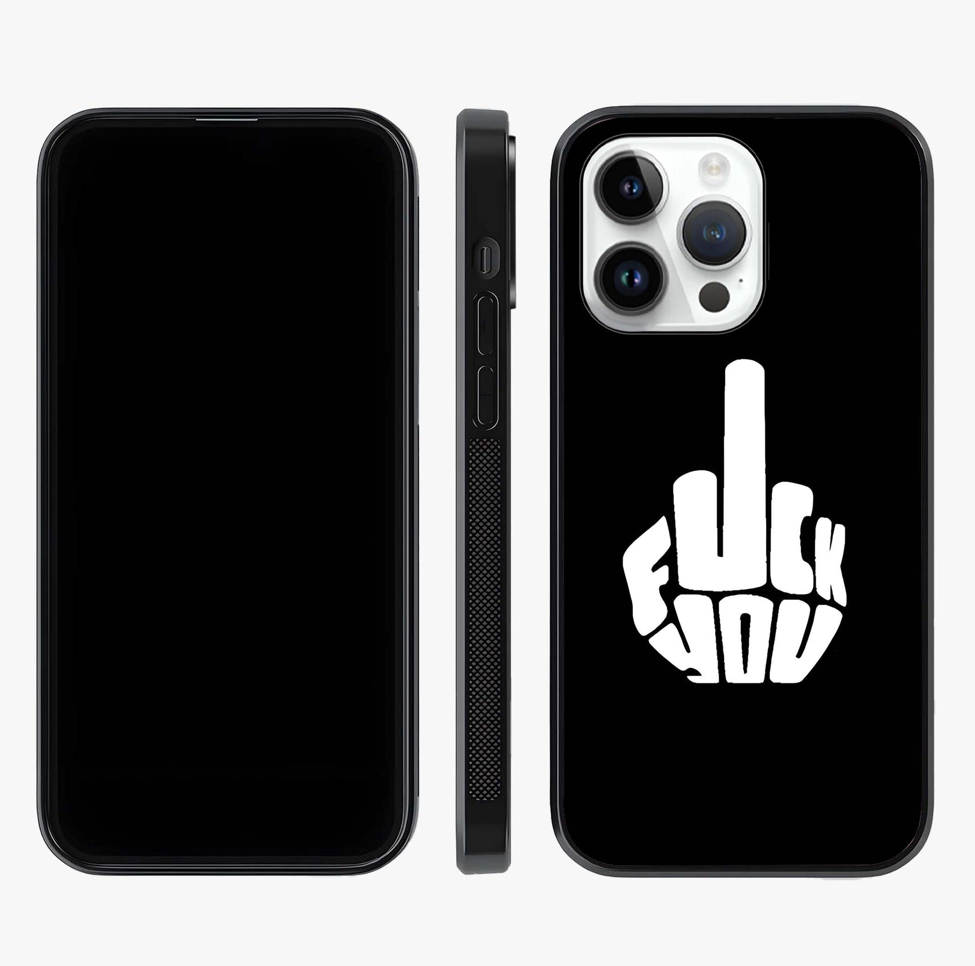 Rebel Mode On Glass Case displayed upright for full design visibility and premium finish.