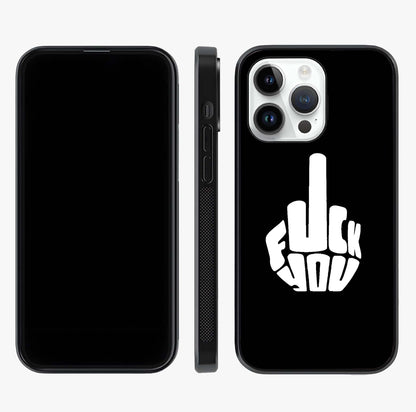 Rebel Mode On Glass Case displayed upright for full design visibility and premium finish.