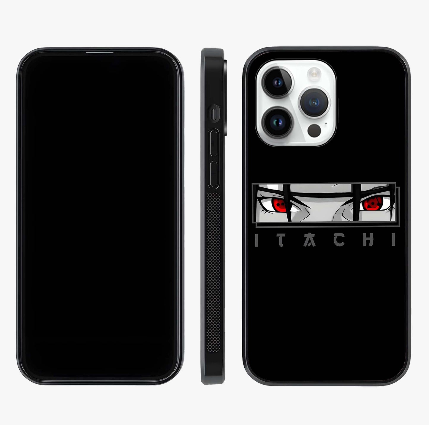 Scarlet Gaze Dominance Glass Case displayed upright for full design visibility and premium finish.