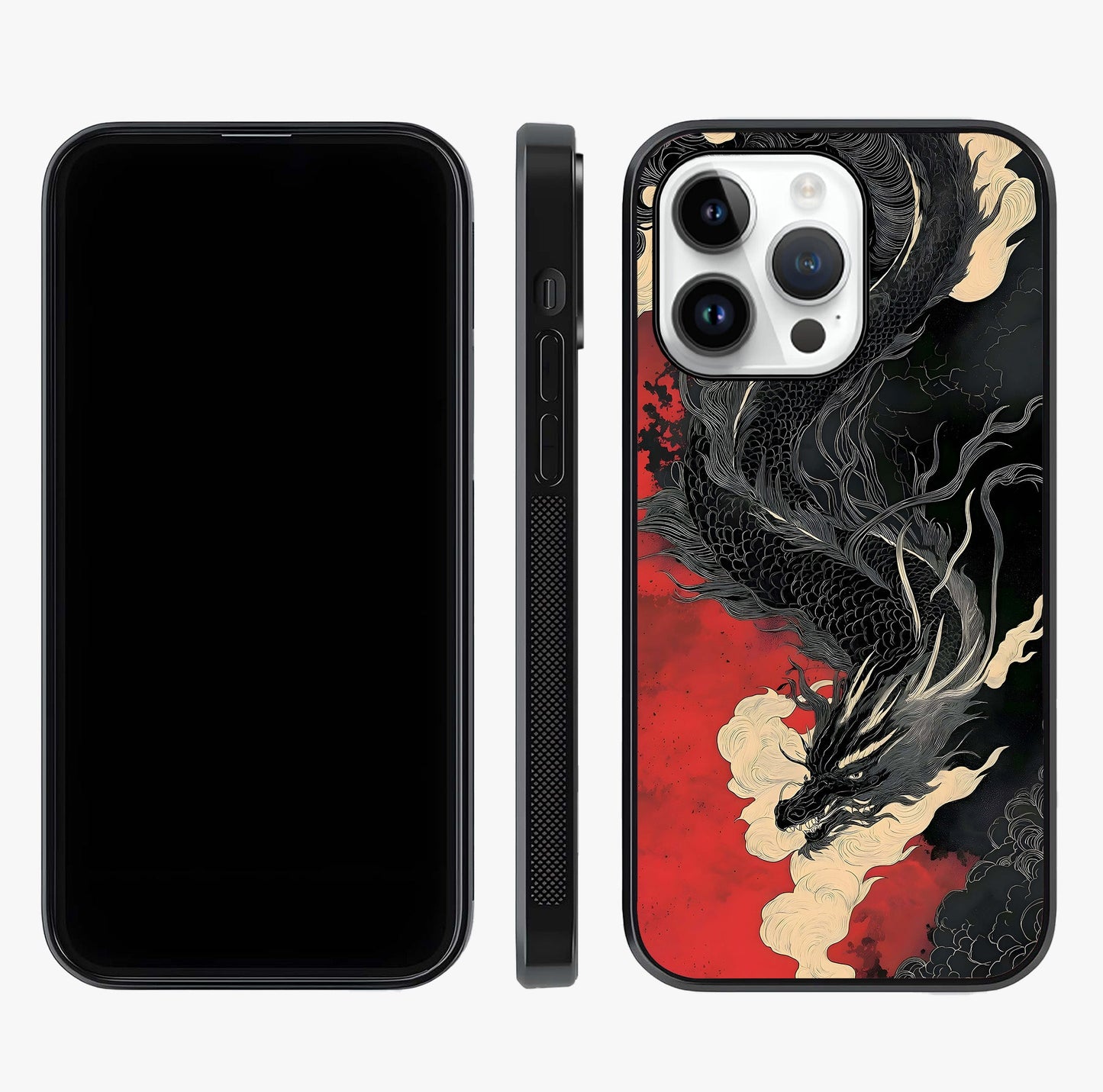 Shadow Dragon Fury Glass Case displayed upright for full design visibility and premium finish.