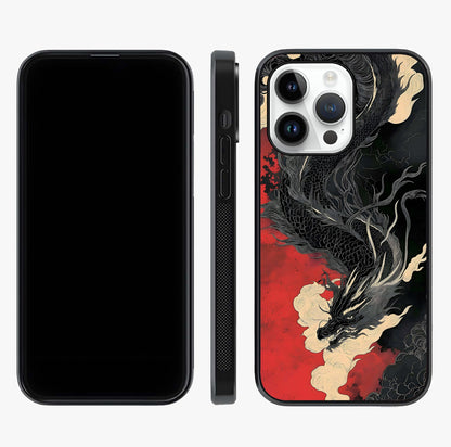 Shadow Dragon Fury Glass Case displayed upright for full design visibility and premium finish.