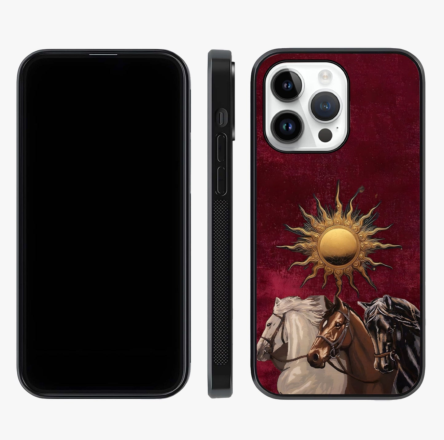 Solar Riders Glass Case displayed upright for full design visibility and premium finish.