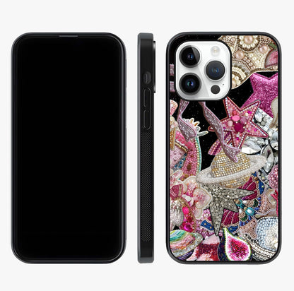 Starlit Jewel Dream Glass Case displayed upright for full design visibility and premium finish.
