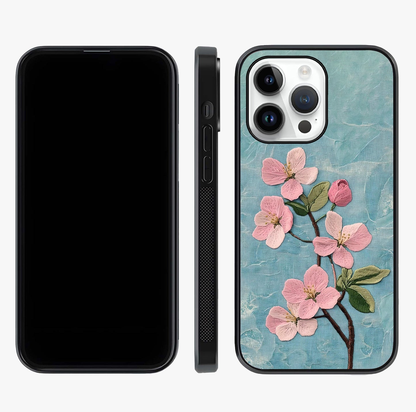 Threaded Blossom Breeze Glass Case displayed upright for full design visibility and premium finish.