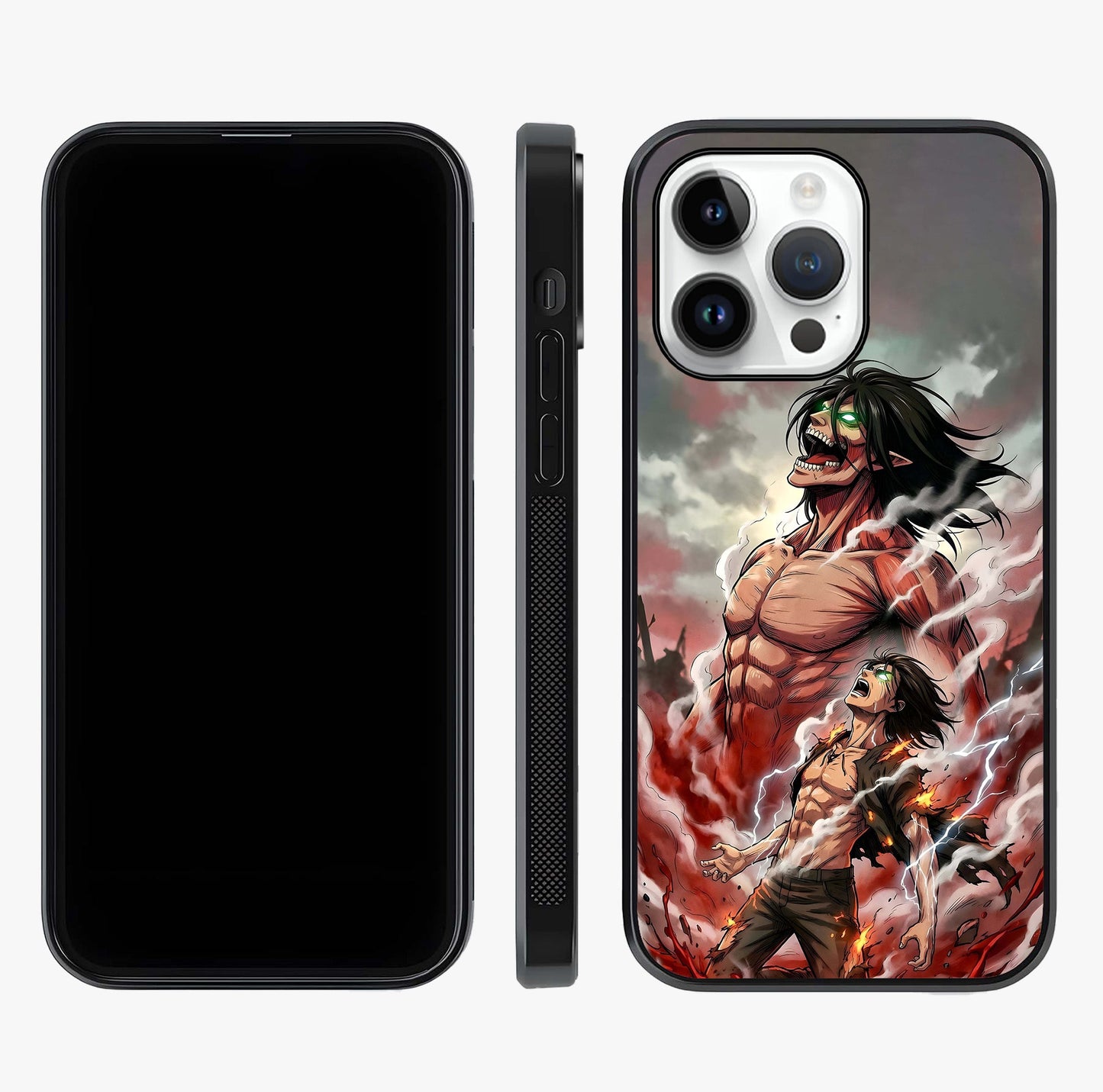 Titan Awakening Fury Glass Case displayed upright for full design visibility and premium finish.