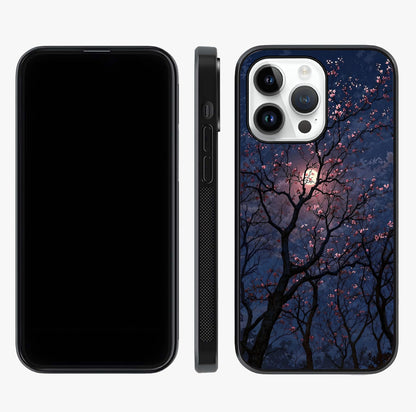 Twilight Sakura Serenade Glass Case displayed upright for full design visibility and premium finish.