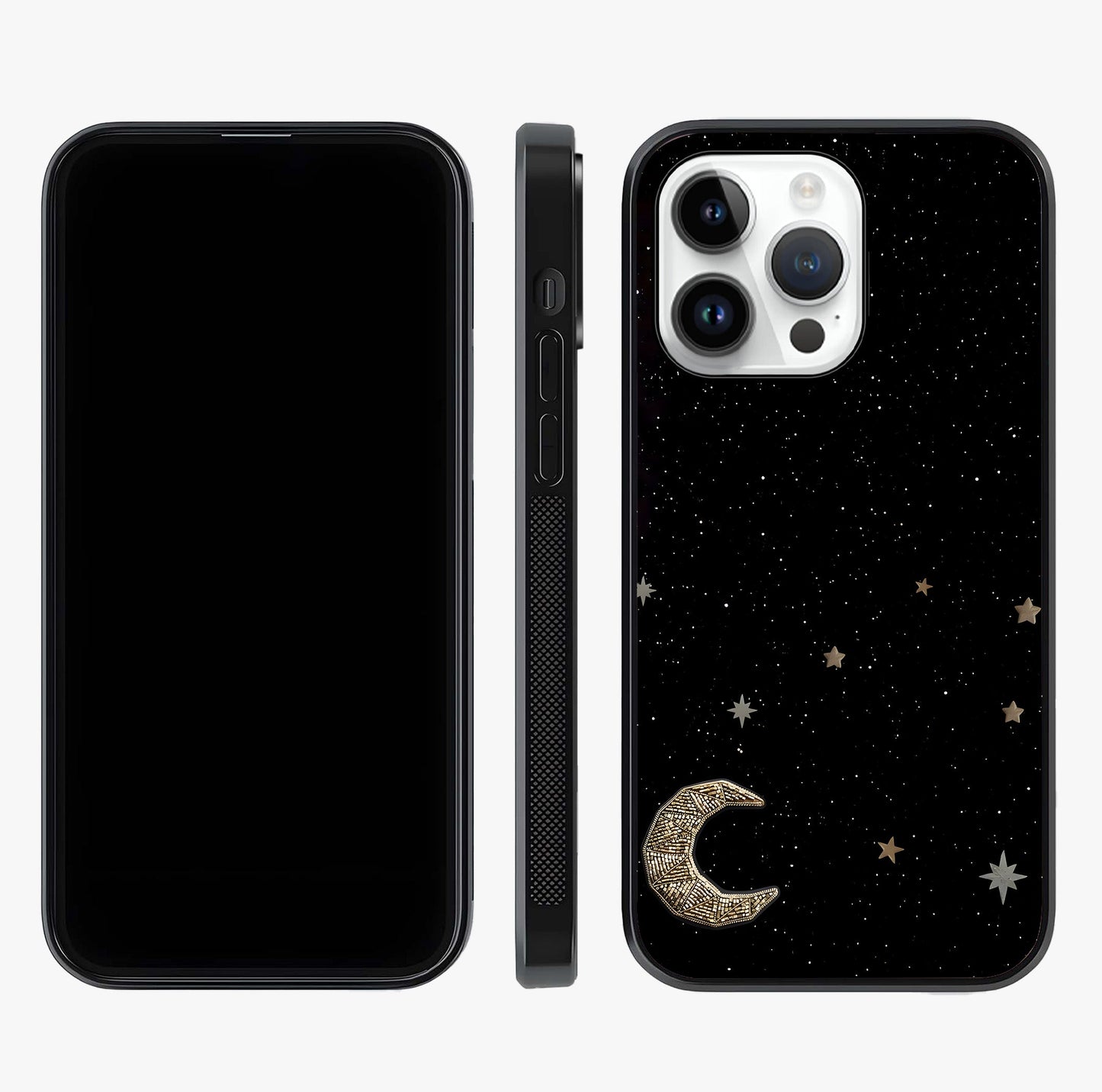 Twinkle Star With Half Moon Glass Case displayed upright for full design visibility and premium finish.