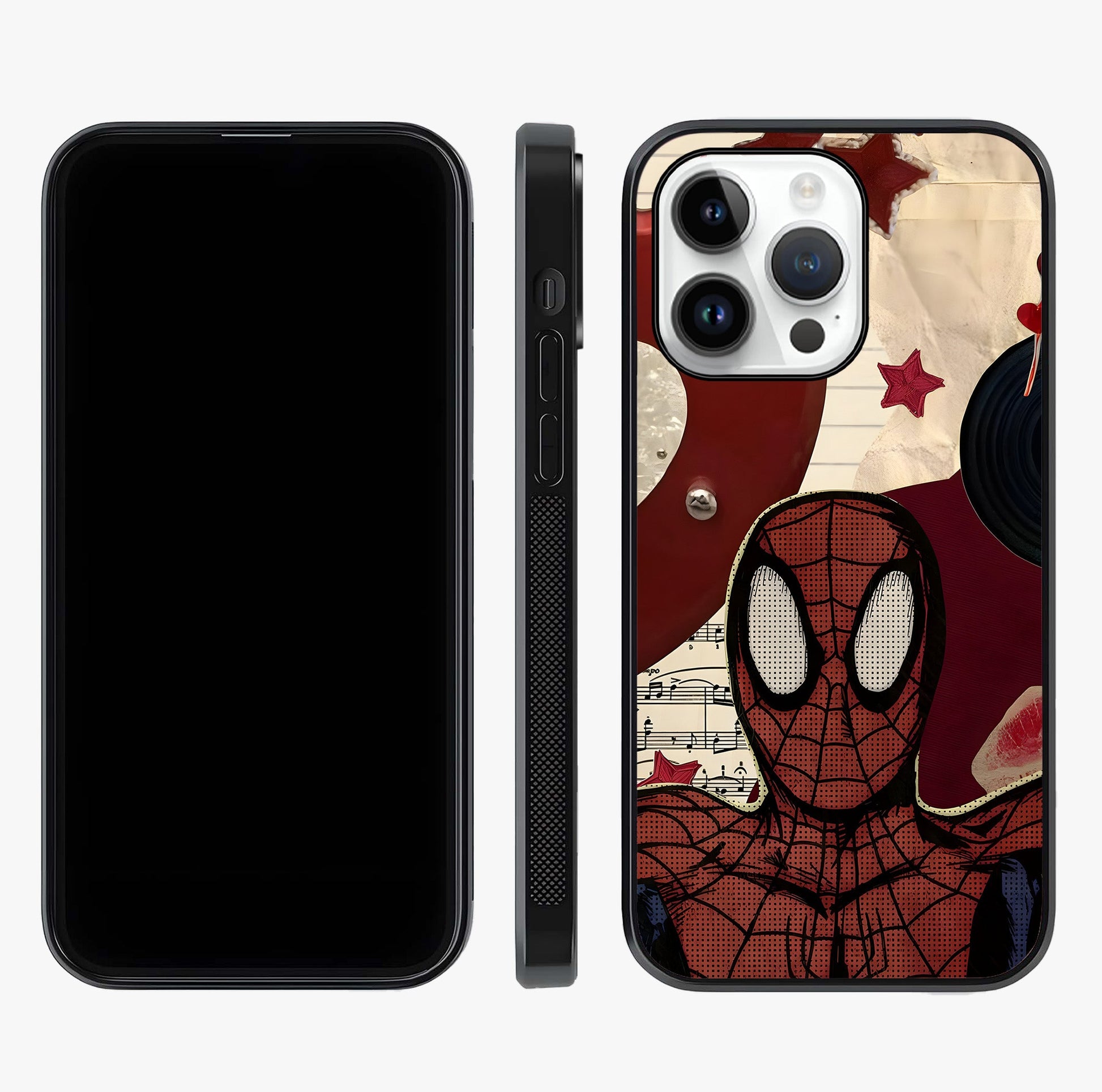 Web Warrior Vibes Glass Case displayed upright for full design visibility and premium finish.