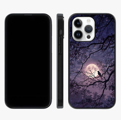 Whispering Moon Silence Glass Case displayed upright for full design visibility and premium finish.