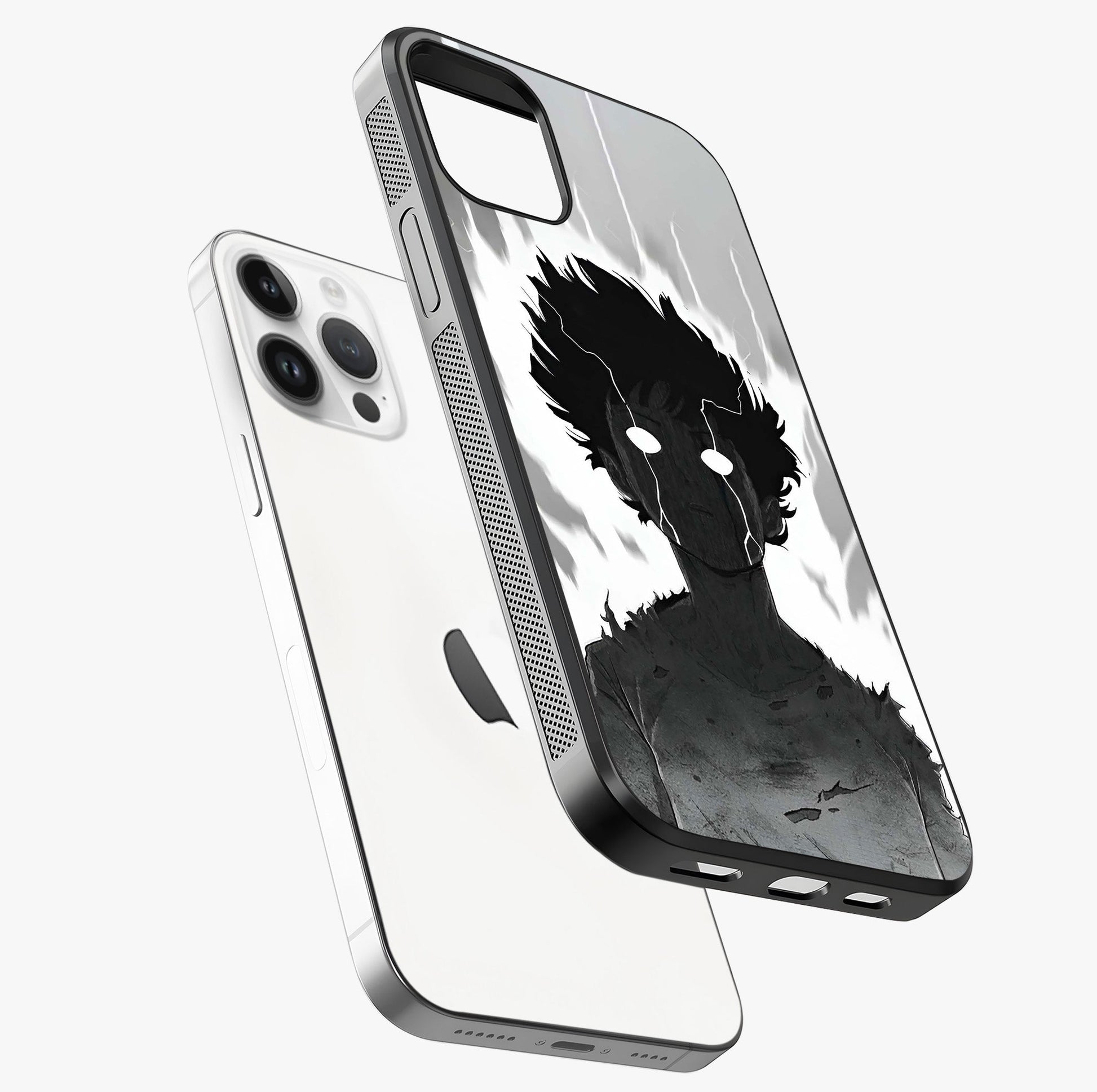Awakened Inner Rage Glass Case laid diagonally highlighting side profile, edges and glossy glass shine.