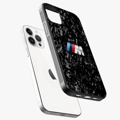 Carbon Speed Mark Glass Case laid diagonally highlighting side profile, edges and glossy glass shine.