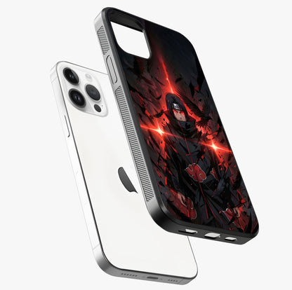 Focused Blade Discipline Glass Case laid diagonally highlighting side profile, edges and glossy glass shine.