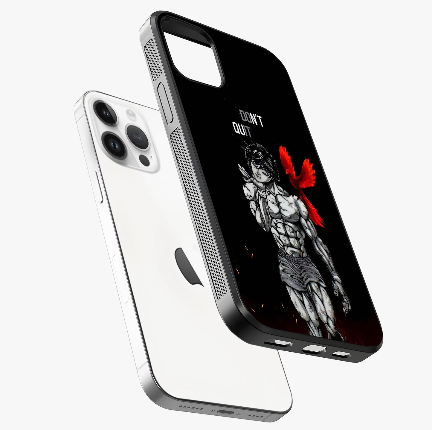 Rise Beyond Limits Glass Case laid diagonally highlighting side profile, edges and glossy glass shine.