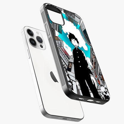 Silent Psychic Awakening Glass Case laid diagonally highlighting side profile, edges and glossy glass shine.