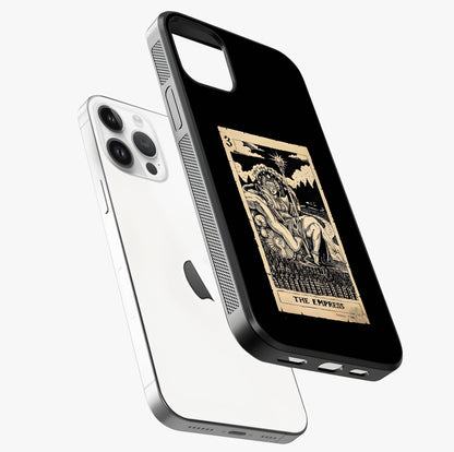 The Empress Glass Case laid diagonally highlighting side profile, edges and glossy glass shine.