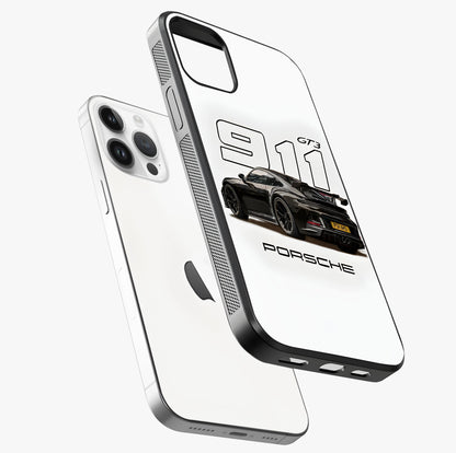 Turbo Legacy Icon Glass Case laid diagonally highlighting side profile, edges and glossy glass shine.