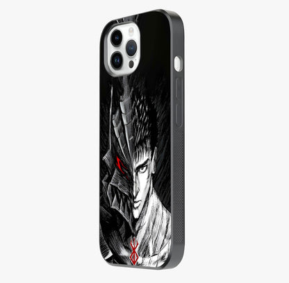 Berserker Blood Oath Glass Case photographed in natural light showing reflective finish and design depth.