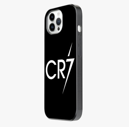 Cr7 Elite Strike Glass Case photographed in natural light showing reflective finish and design depth.