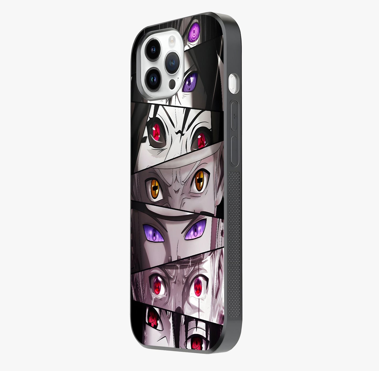 Eyes Of Destiny Glass Case photographed in natural light showing reflective finish and design depth.