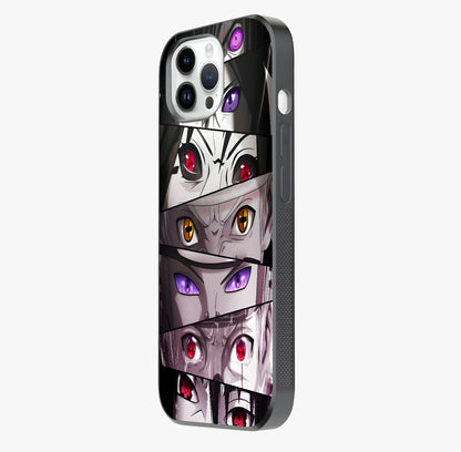 Eyes Of Destiny Glass Case photographed in natural light showing reflective finish and design depth.
