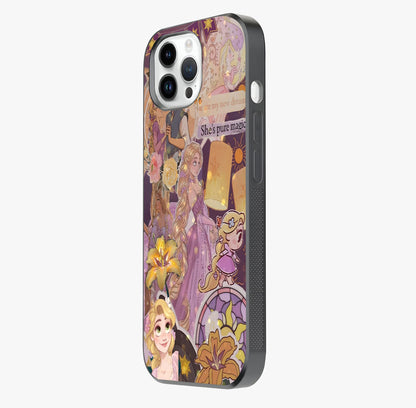 Magical Tangled Dream Glass Case photographed in natural light showing reflective finish and design depth.