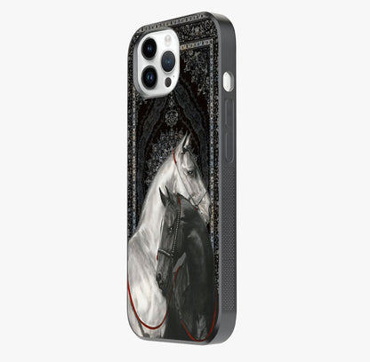 Majestic Ride Legacy Glass Case photographed in natural light showing reflective finish and design depth.