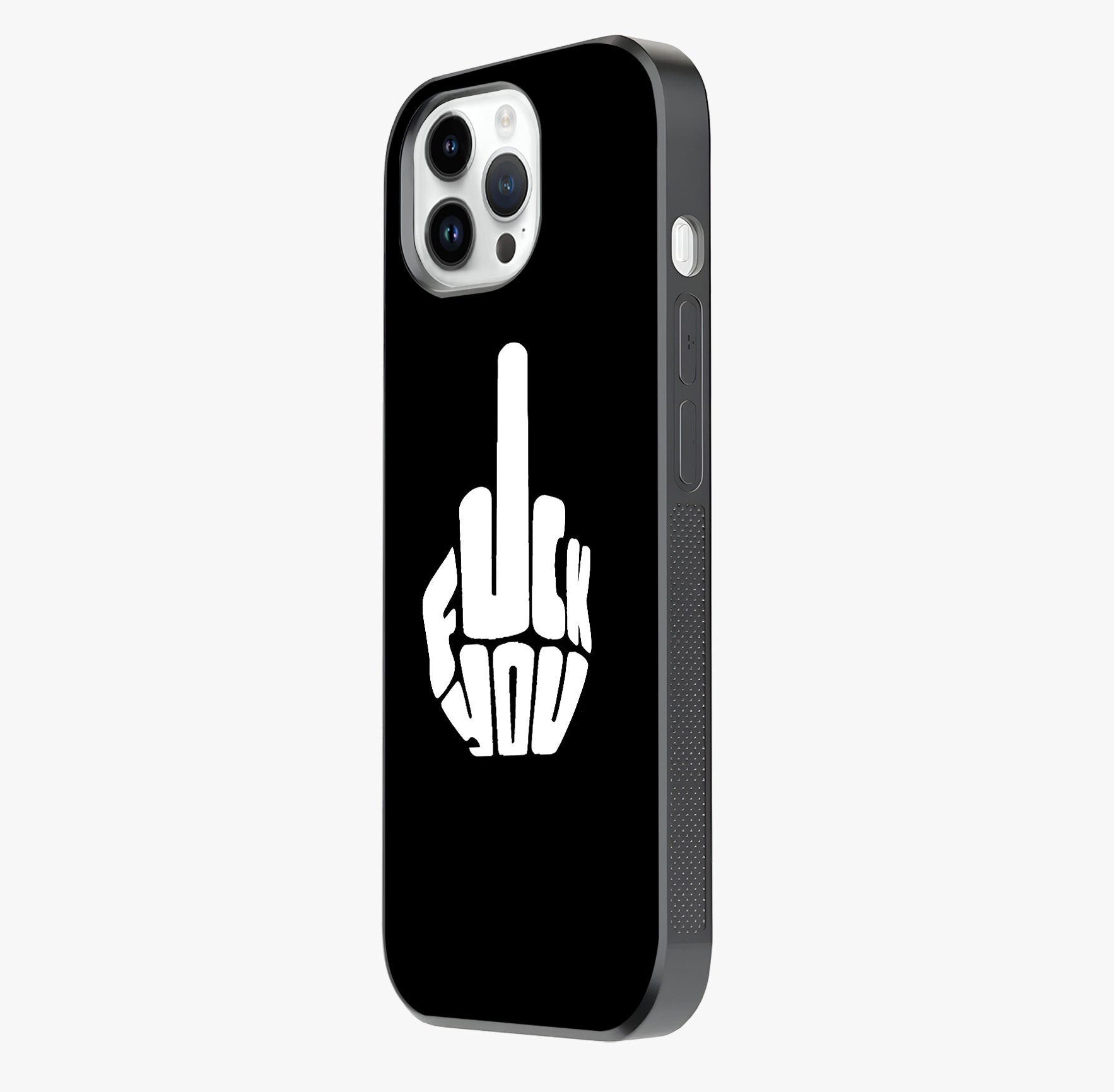Rebel Mode On Glass Case photographed in natural light showing reflective finish and design depth.