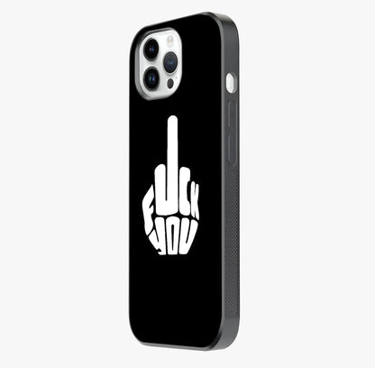 Rebel Mode On Glass Case photographed in natural light showing reflective finish and design depth.