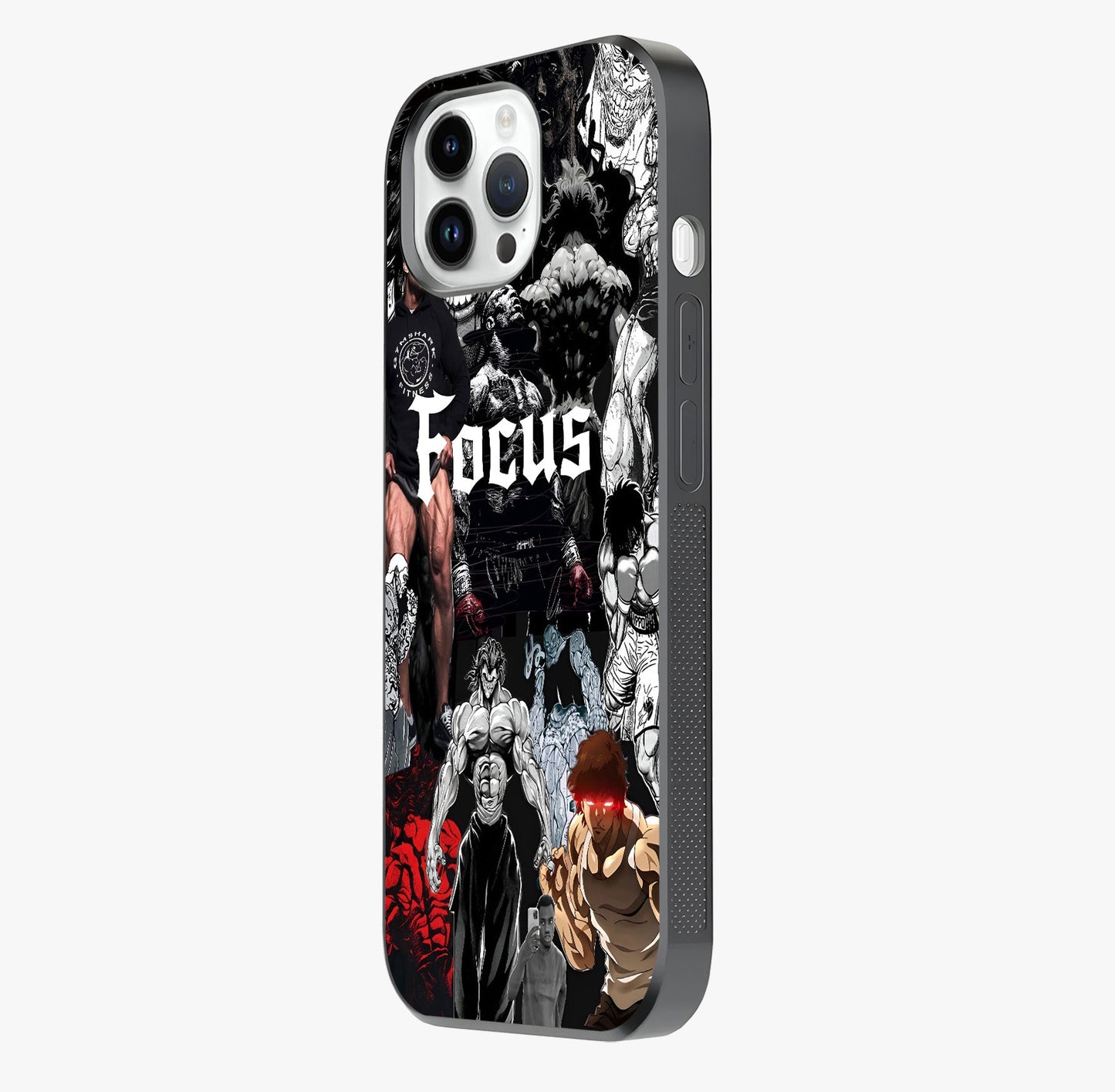 Relentless Power Focus Glass Case photographed in natural light showing reflective finish and design depth.