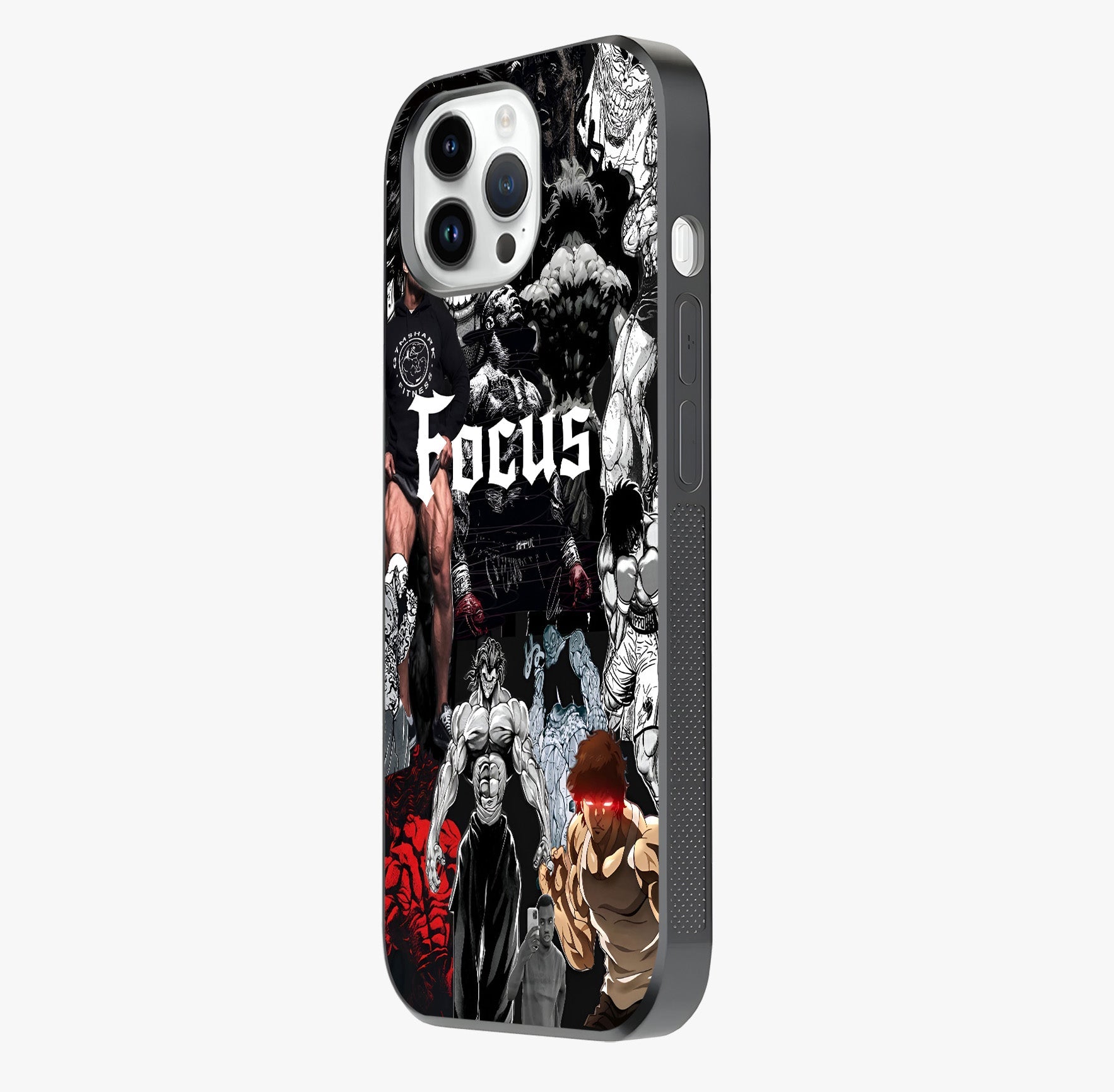 Relentless Power Focus Glass Case photographed in natural light showing reflective finish and design depth.