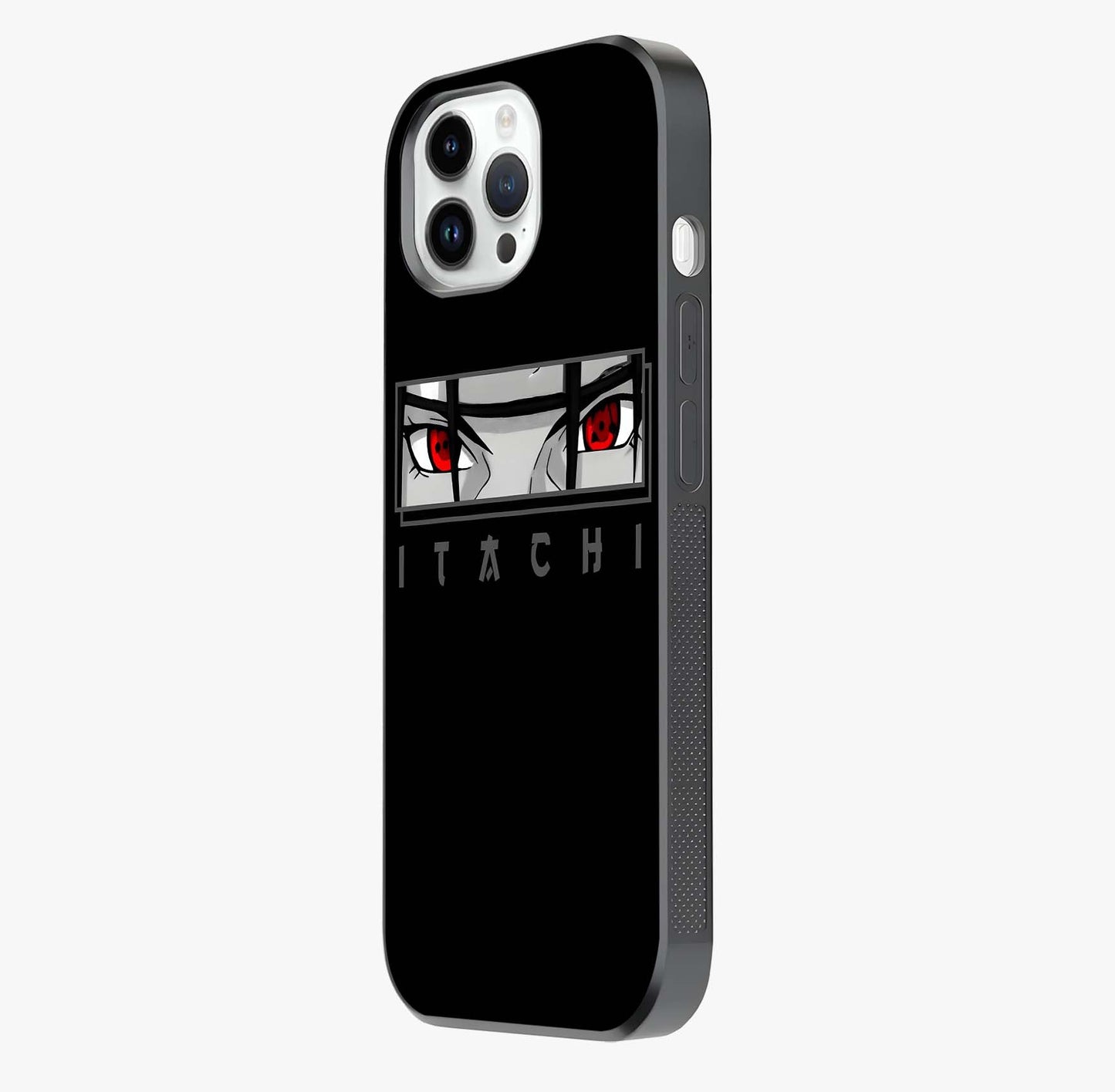 Scarlet Gaze Dominance Glass Case photographed in natural light showing reflective finish and design depth.