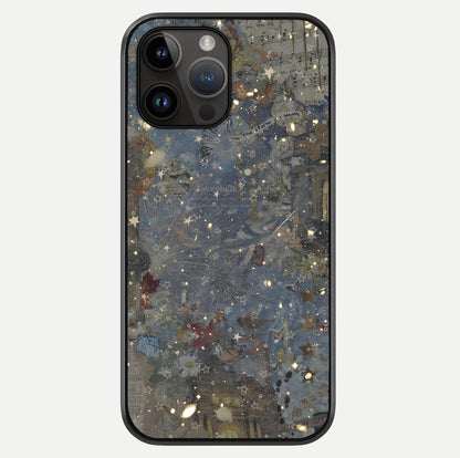 Aesthetic Astrolophia Glass Case showing full back design in clean flat view with glossy glass finish.