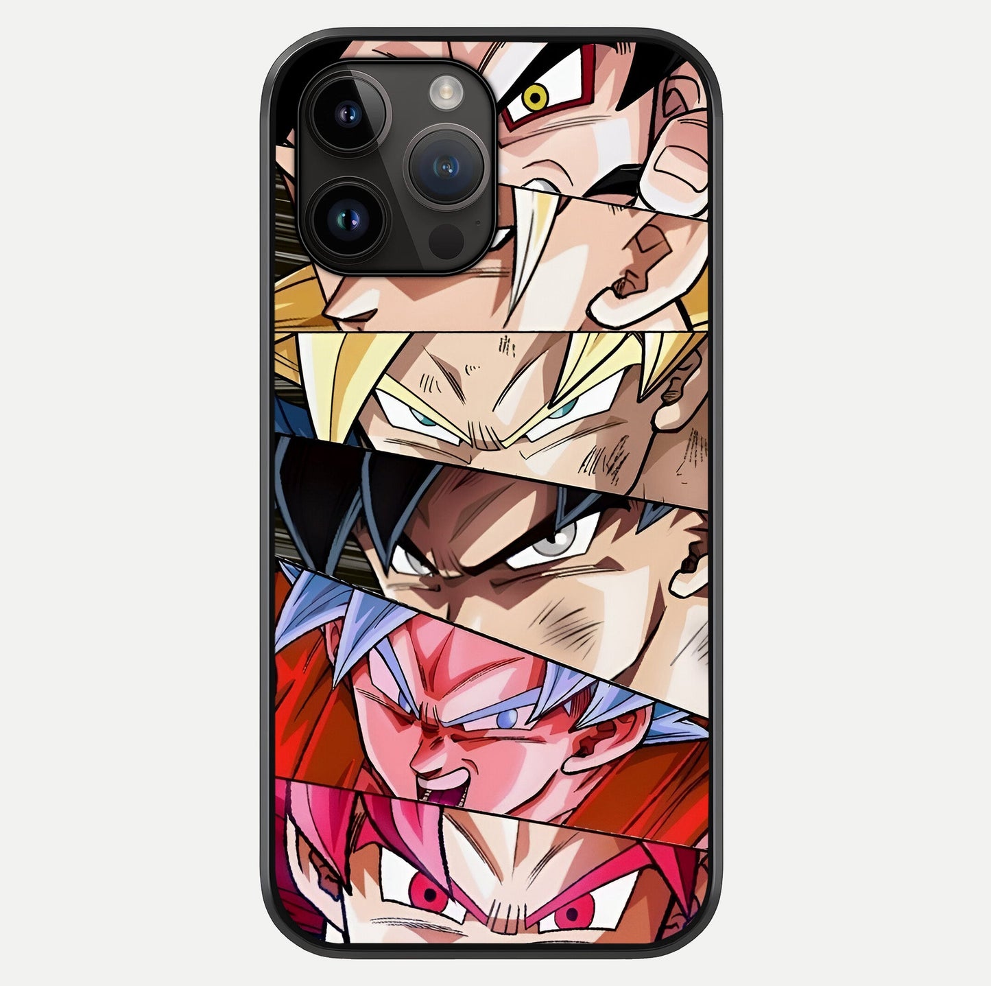 Anime Character Glass Case showing full back design in clean flat view with glossy glass finish.