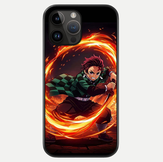 Blazing Sword Resolve Glass Case showing full back design in clean flat view with glossy glass finish.