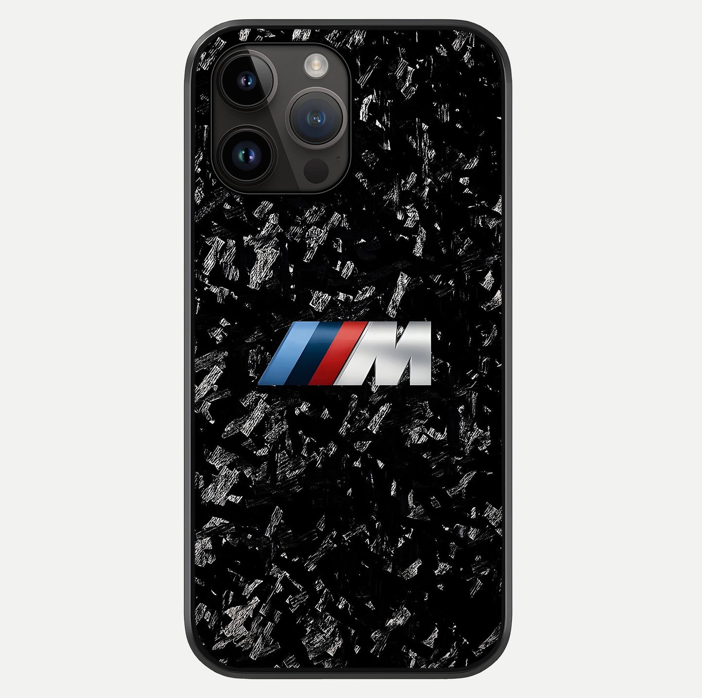 Carbon Speed Mark Glass Case showing full back design in clean flat view with glossy glass finish.